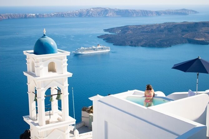 4-Hour Private Custom Santorini Tour - Santo Wines: a final view with local wine
