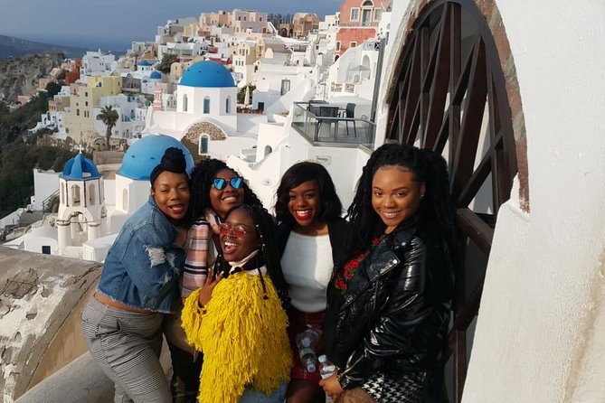 Aroma of Santorini:Private Half Day Sightseeing with wine tasting - Oia’s main street and the blue-domed church
