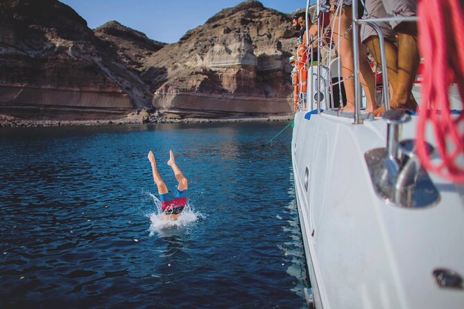 Beautiful Day Catamaran Caldera Cruise incl. Meal & Drinks - Red Beach, about 30 minutes