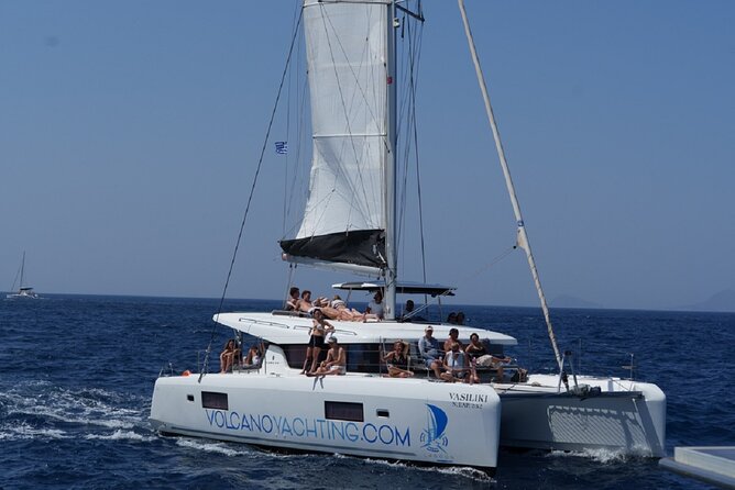 Caldera Cruise with Swim Stops, BBQ on board and drinks! - Pickup keeps the port transfer simple