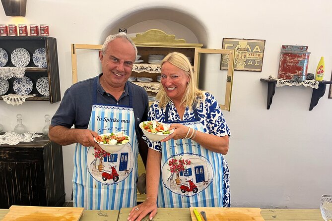 Cooking Class with Private Chef - prepare & enjoy local menu - Local Assyrtiko served during the class