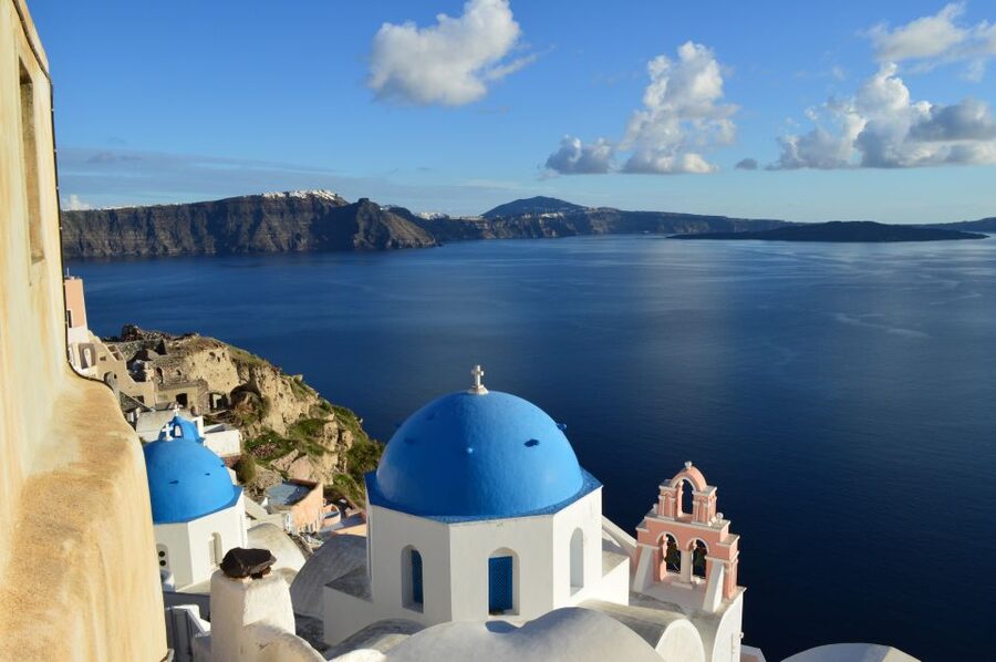 Cruise Traveller's Shore Excursion - Red Beach is a quick stop with a dramatic view