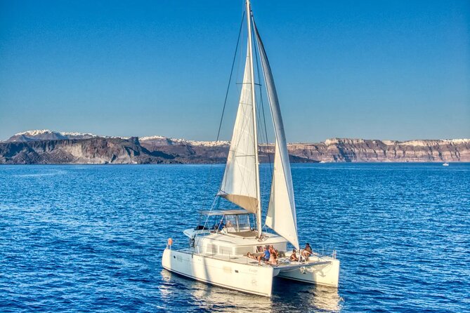Deluxe Santorini Sailing with BBQ and Drinks Shared Tour - What the crew adds to the day