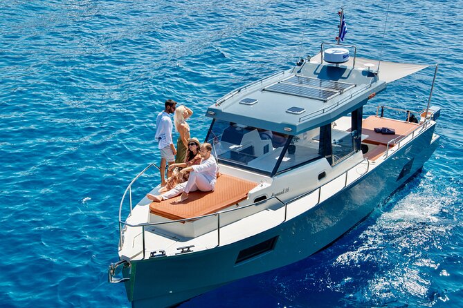 Diamond 36 Private Motor Yacht Caldera Cruise - Thirassia offers a quieter first look at the Caldera