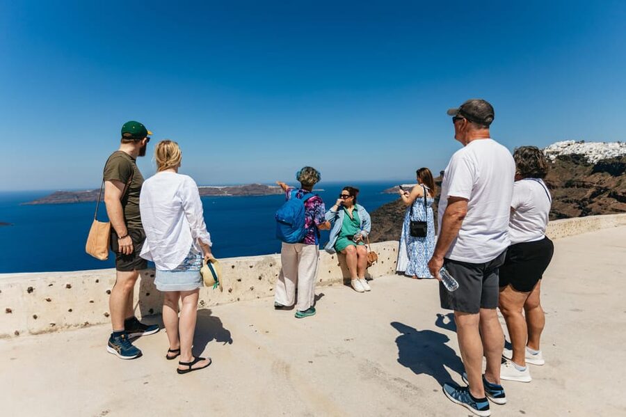 Fira: Guided Foodie Walking Tour with Tastings - Olive oil, honey, and the everyday Greek pantry