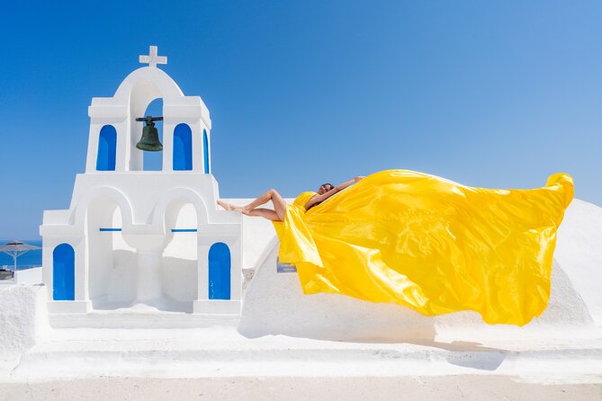 Flying Dress Experience -Private Santorini Photoshoot - Finding the Right Oia Backdrops