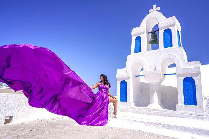 Flying Dress Experience -Private Santorini Photoshoot - Who Will Enjoy This Most