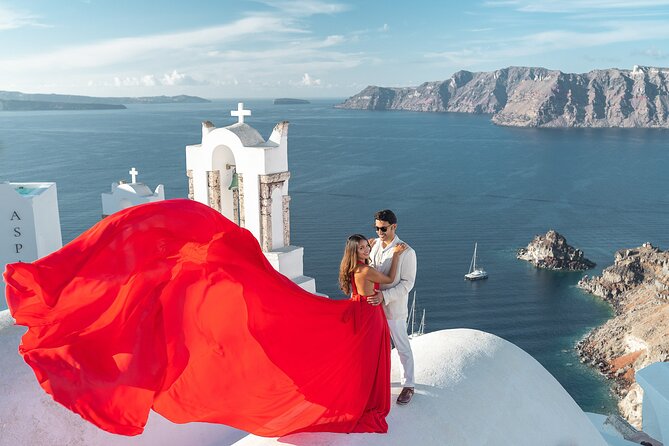 Flying Dress Photo © Photoshoot in Santorini: Express Package - Choosing your gown before you arrive