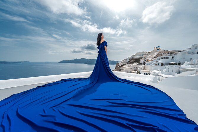 Flying Dress © Photoshoot in Santorini: Mr. President Package - Hair, makeup, and getting camera-ready