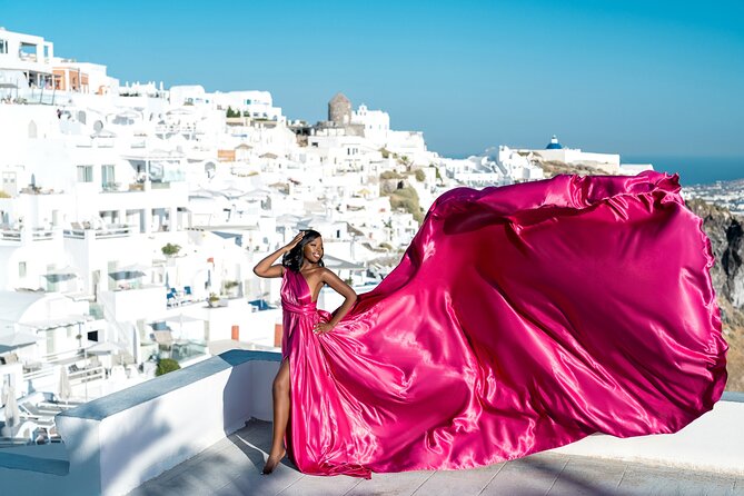 Flying Dress © Photoshoot in Santorini: Mr. President Package - How the private shoot unfolds