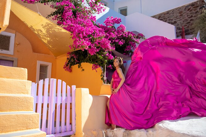 Flying Dress Photoshooting Santorini - The photographer’s local eye is part of the value