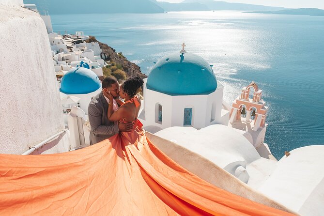 Flying Dress Santorini Photoshoot - What the one-hour session feels like