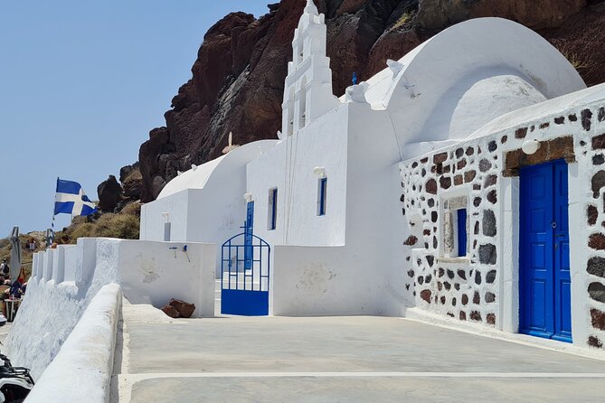 Full-Day Private Tour of Santorini Caldera & The Most Famous Sightseeing - Perissa Black Sand Beach is the longest optional pause