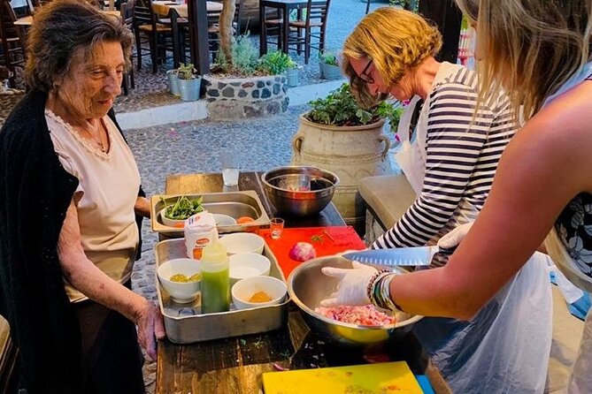 Greek Cuisine Cooking Class in Santorini with Recipes and Wine - What you actually cook: four Greek staples