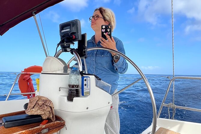 Half day Private Sailing cruise in Santorini island up to 6 pax - Mesa Pigadia and the sunset meal