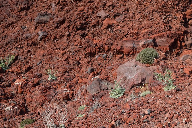 Hiking activity through the volcanic land of wonder - The Stavros chapel and a volcanic moonlike path