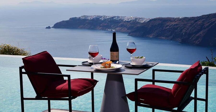 Imerovigli: Premium Wine Tasting with Caldera and Sea Views - The caldera view is part of the tasting