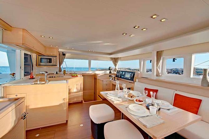 Island Hopping: Santorini Catamaran Charter Cruise with a skipper - Setting out from Santorini at 3 pm
