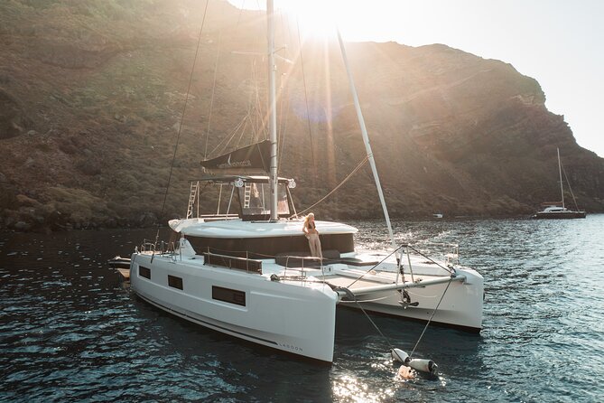 Majestic Catamaran Caldera Cruise with Snacks, Meal & Drinks - The BBQ meal, Greek appetizers, and drinks