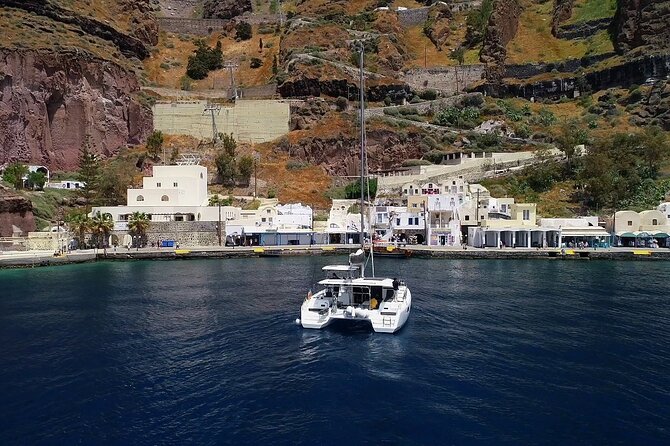Morning Caldera Cruise with BBQ Meal and Drinks - Comfort on the Vangelis catamaran