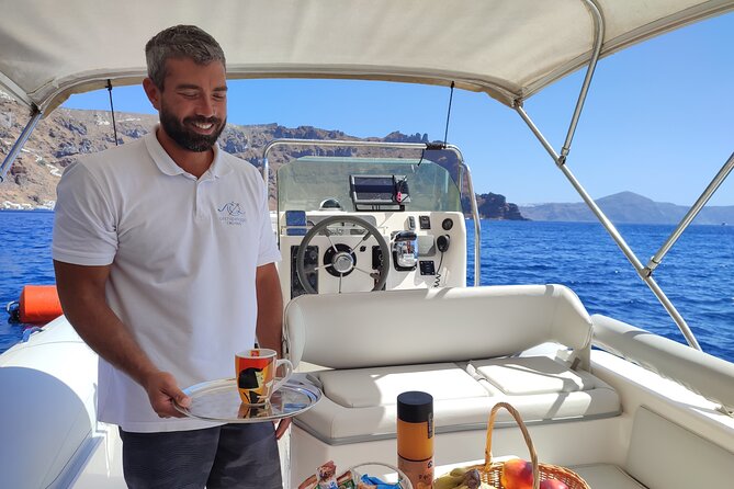 Morning or Afternoon 3hour Private boat Tour in Santorini - Swimming in Santorini’s clear water