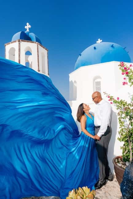 Oia: Santorini Photoshoot with Flying Dress Rental Option - Is $175 plus the dress rental good value?