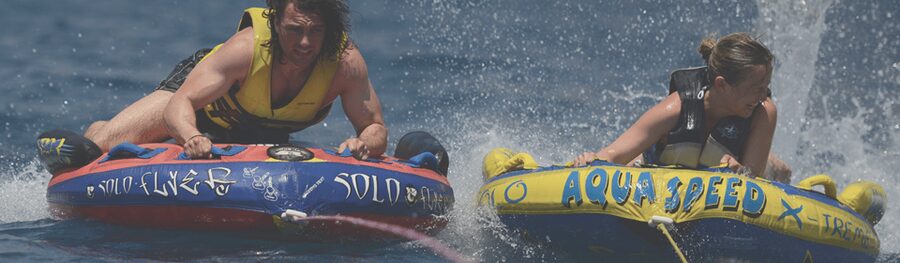 Perissa: Santorini Jet Skiing, Tubing, and Kayaking Package - Small details that make the beach base easier