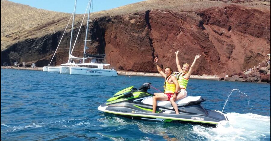 Perivolos: Private South Coast Discovery on a Jet Ski - Mesa Pigadia and the swim stop