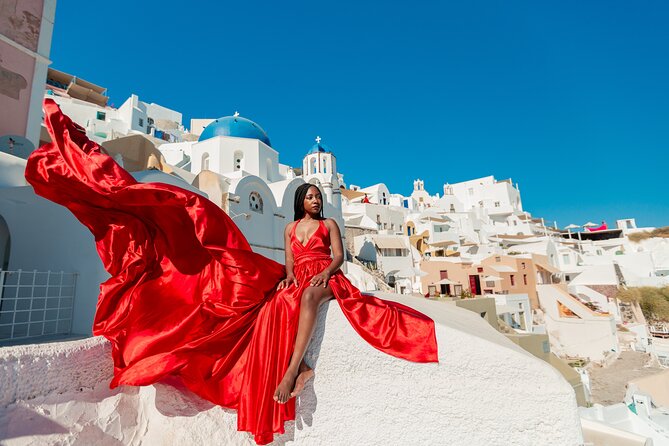 Photoshoot in Flying Dresses in Santorini - Is $287.58 per person good value?