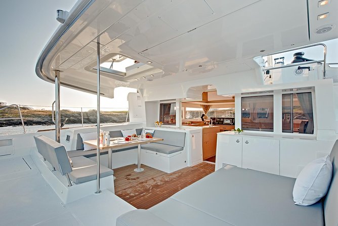 Premium Santorini Private Day Tour Elba 45, BBQ, drinks, transfer - What the Elba 45 setup adds