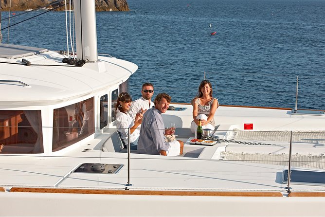 Premium Santorini Private Day Tour Elba 45, BBQ, drinks, transfer - From Ammoudi port to the open water