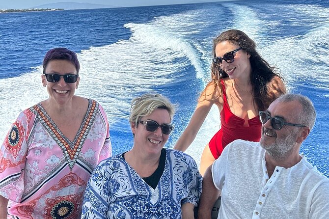 Private Caldera Cruise with Motor Yacht in Santorini - Fira’s Old Port from sea level