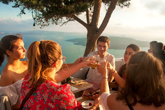 Private Captivating Santorini Highlights Tour inc. tastings - Venetsanos Winery finishes with four Santorini wines