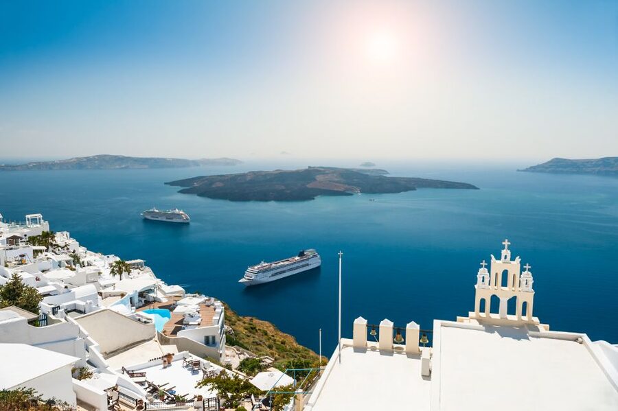 Private Famous Sights Tour with Local Guide in Santorini - Firostefani and the blue-domed church