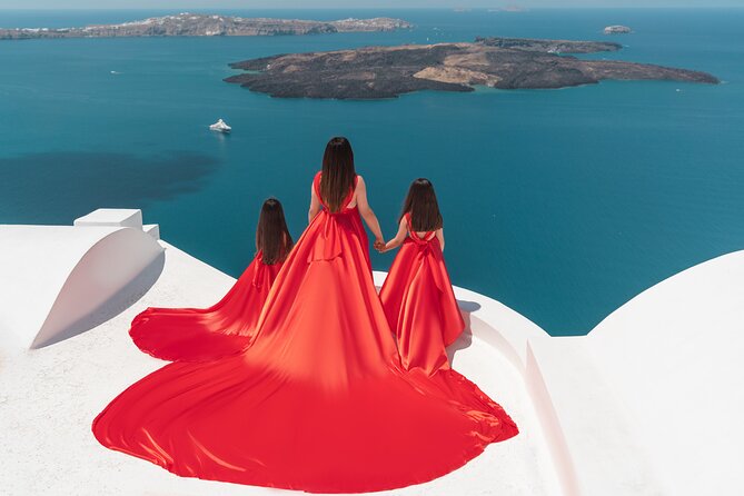 Private Flying Dress Photoshoot in Santorini - How to get the most from your session