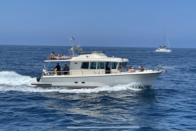 Private Full-Day Motor Yacht Cruise with Meal, Open Bar+Transfers - A private day beneath Santorini’s caldera