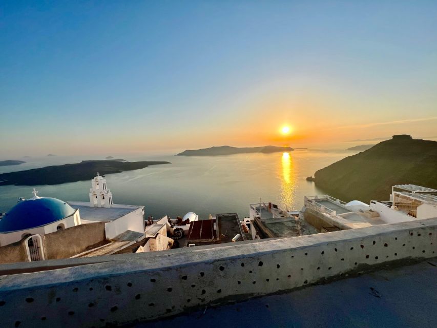 ~ Private full day Santorini road tour ~ - The Three Bells of Fira starts the day
