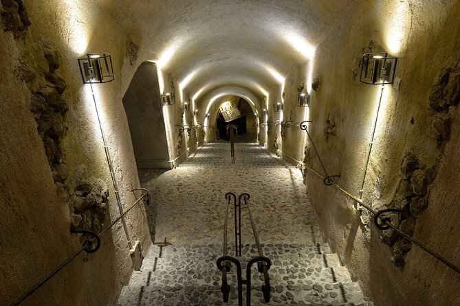 Private Half Day Tour with Wine Tasting in Santorini - Looking down from Prophet Ilias