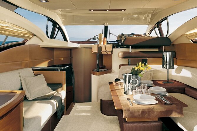 Private Motor Yacht Cruise with BBQ, Open Bar & Transfers - Nea Kameni and Thirassia add real swimming time