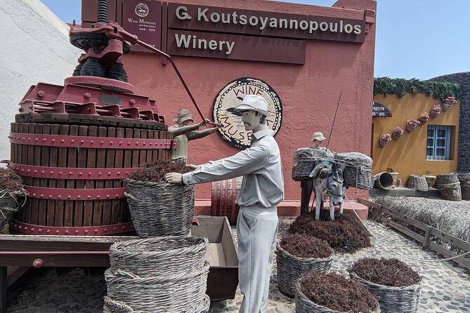 Private Santorinian Wine Tour - Art Space begins underground in Exo Gonia
