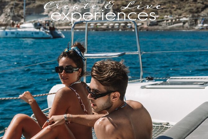 Private Sunset Cruise with Full Greek Dinner - Red Beach and White Beach from the sea