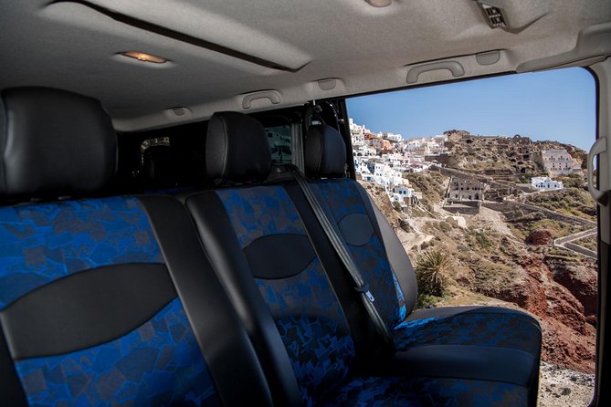 Private Transfer from-to Santorini airport to-from anywhere in Santorini Island - Comfort, luggage, and onboard extras