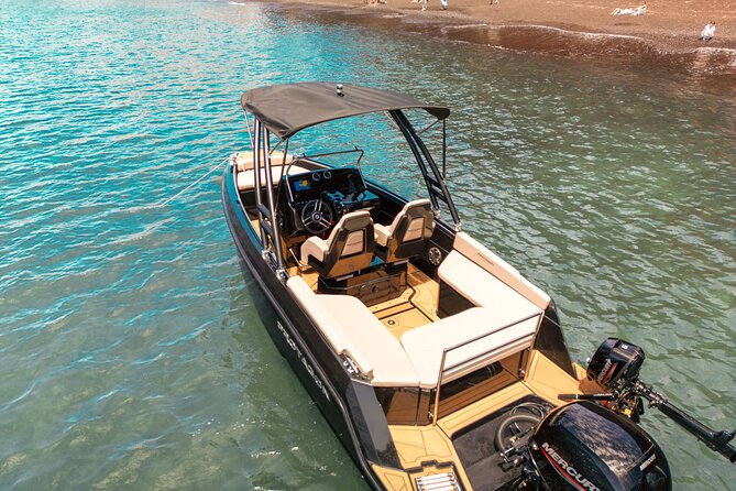 Rent a SpeedBoat in Santorini with License or Skippered - Why seeing Santorini from Vlichada makes sense