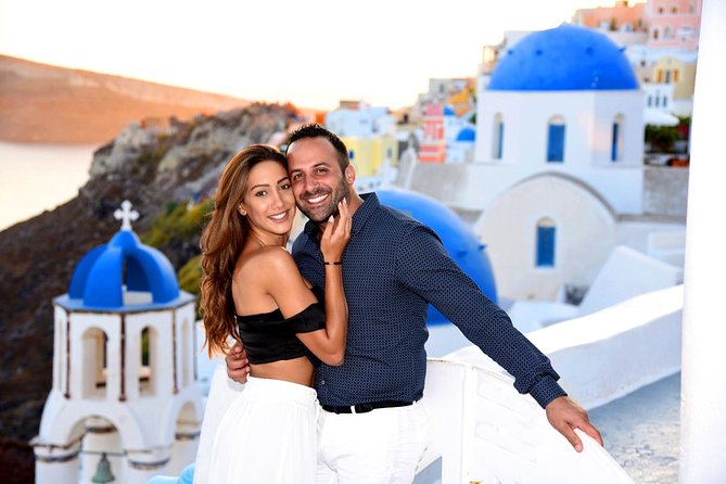 Santorini 1 Photo Tour with Personal Photographer Instagram Spots - The Three Bells of Fira in 15 Minutes