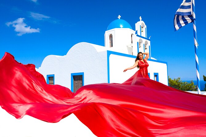 Santorini 2h Private Flying Dress Photoshoot with Transportation - Why the transport adds real value
