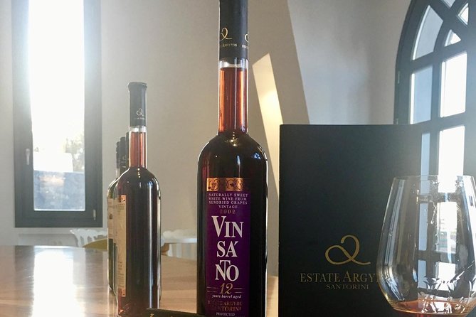 Santorini 3-Winery Tour with 12 Wine Tastings and Oia Sunset - Artemis Karamolegos and the island’s wine story