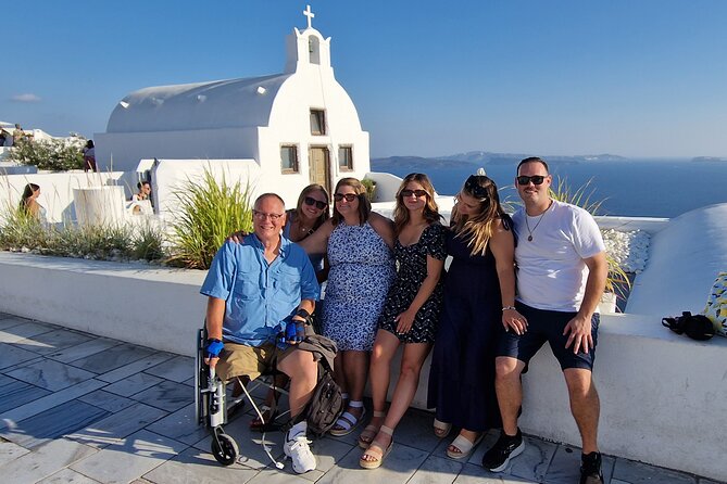 Santorini: 4hr Wheelchair Private Accessible Tour - Fira’s Three Bells in a short photo stop