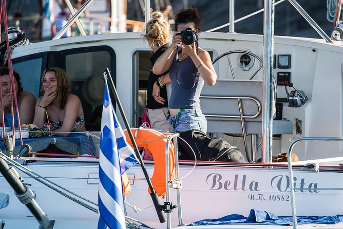 Santorini: Adventurous Catamaran Experience with Snorkeling - Day cruise or sunset sailing