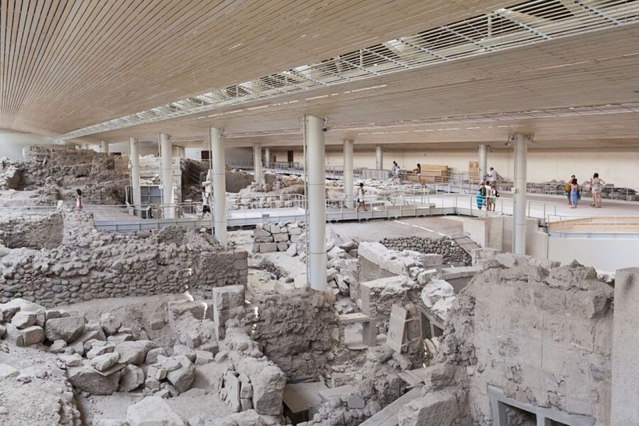 Santorini: Akrotiri Excavation, Megalochori, & Beaches Tour - Booking details and extra costs