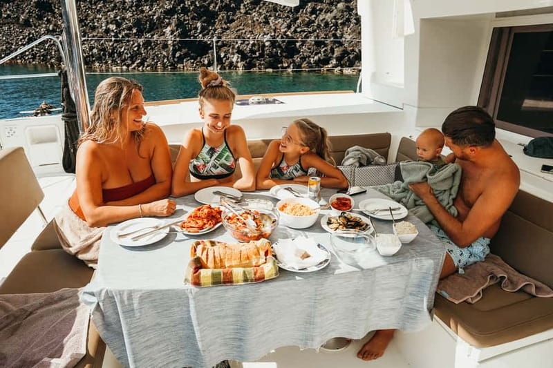 Santorini: All-Inclusive Private Catamaran Experience - Timing, weather, and what can change